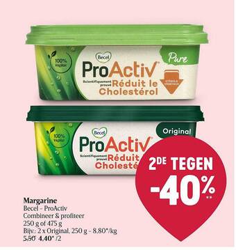 Delhaize Margarine Becel aanbieding