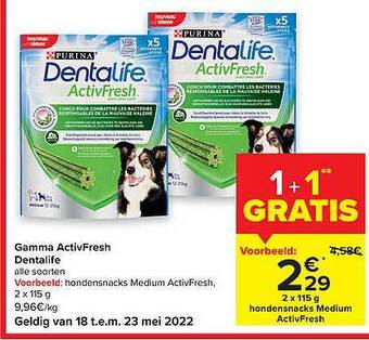 Carrefour Gamma Activfresh Dentalife aanbieding