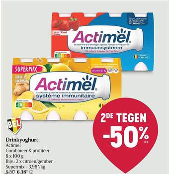 Delhaize Drinkyoghurt Actimel aanbieding