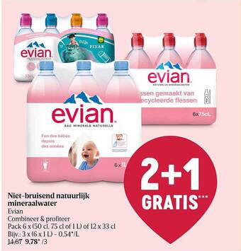 Delhaize Niet Bruisend Natuurlijk Mineraalwater aanbieding