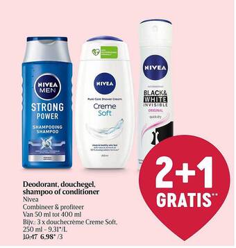 Delhaize Deodorant, Douchegel, Shampoo Of Conditioner aanbieding