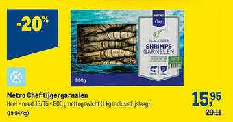 Makro Metro Chef Tijgergarnalen aanbieding