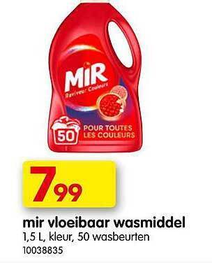 Yess Mir Vloeibaar Wasmiddel aanbieding