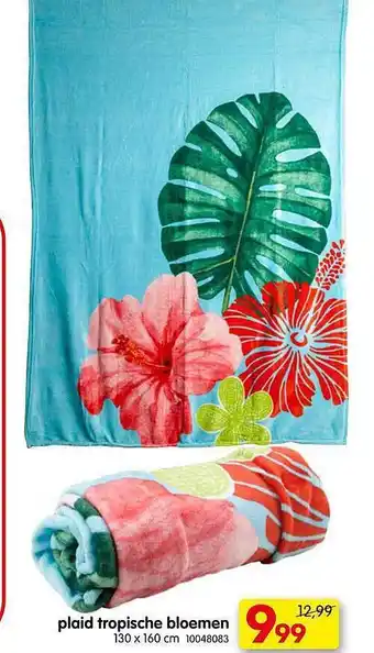 Plaid Tropische Bloemen