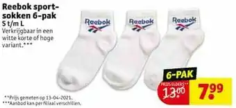 Reebok sportsokken