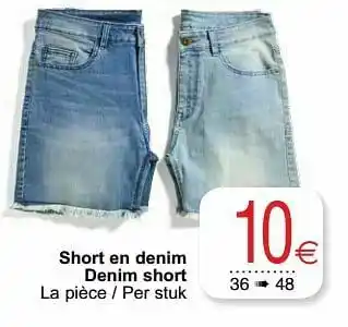 Cora Short en denim denim short aanbieding
