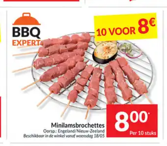 Intermarché BBQ Expert Minilamsbrochettes per 10 stuks aanbieding