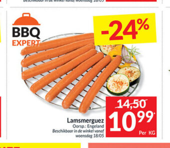 Intermarché BBQ Expert Lamsmerguez per kg aanbieding