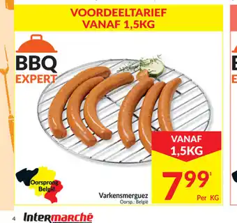 Intermarché BBQ Expert Varkensmerguez per kg aanbieding