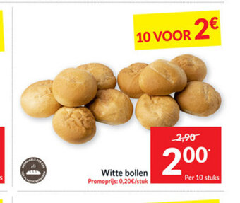 Intermarché Witte bollen per 10 stuks aanbieding