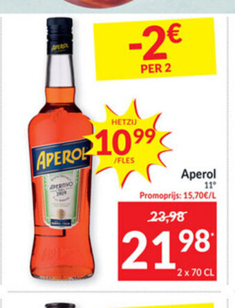 Intermarché Aperol 2 x 70 cl aanbieding