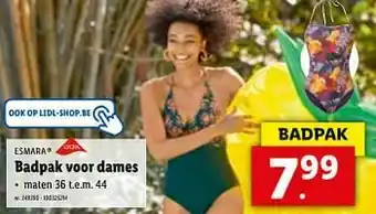 Lidl Badpak voor dames aanbieding