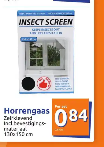 Horrengaas 130 x 150 cm per set