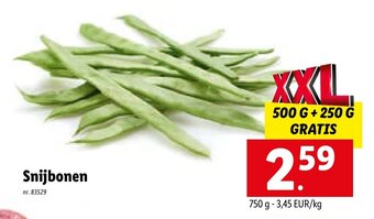 Lidl Snijbonen aanbieding
