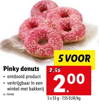 Lidl Pinky donuts aanbieding