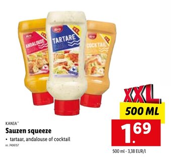 Lidl Kania Sauzen squeeze aanbieding