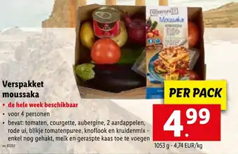 Lidl Verspakket moussaka aanbieding