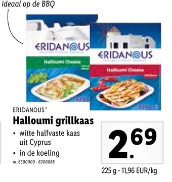 Lidl Eridanous Halloumi grillkaas aanbieding