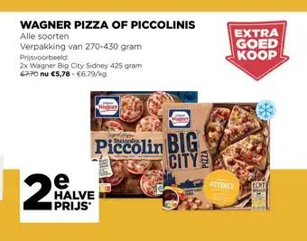 Jumbo Wagner pizza of piccolinis alle soorten verpakking van 270-430 gram aanbieding