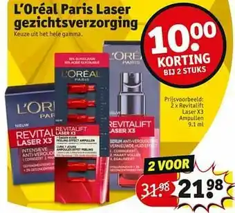 Kruidvat L`oréal paris x revitalift laser x3 aanbieding