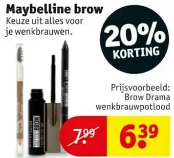 Kruidvat Maybelline brow drama wenkbrauwpotlood aanbieding