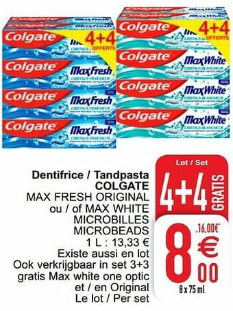 Cora Dentifrice - tandpasta colgate aanbieding