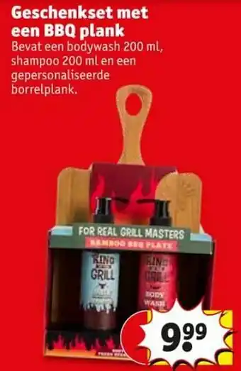 Geschenkset met een bbq plank