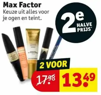 Kruidvat Max factor keuze uit alles voor je ogen en teint aanbieding
