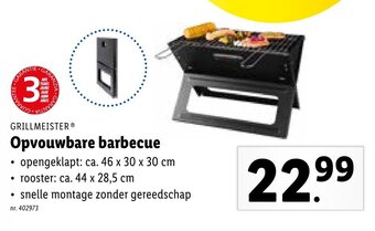 Lidl Grillmeister Opvouwbare barbecue aanbieding