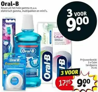 Kruidvat Oral-b calm tandpasta aanbieding