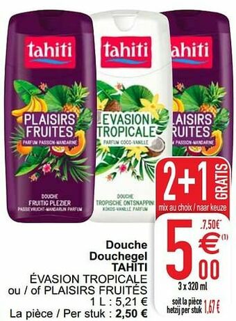 Cora Douche douchegel tahiti aanbieding