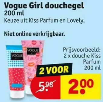 Kruidvat Vogue girl douche kiss parfum aanbieding