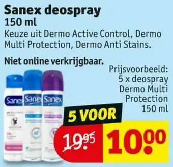 Kruidvat Sanex deospray dermo multi protection aanbieding