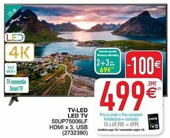 Cora Lg tv-led led tv 50up75006lf aanbieding