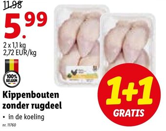 Kippenbouten zonder rugdeel