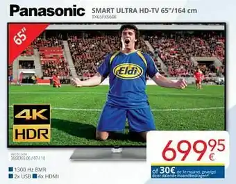 Eldi Panasonic smart ultra hd-tv 65`` tx65fx560e aanbieding