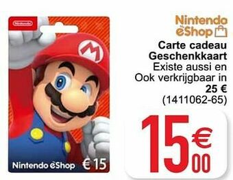 Carte cadeau geschenkkaart