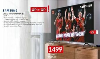Selexion Samsung qled 4k uhd smart tv qeq67t aanbieding