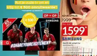 Selexion Samsung qled 4k smart tv qe65q95tc aanbieding