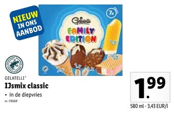 Lidl Gelatelli IJsmix classic aanbieding