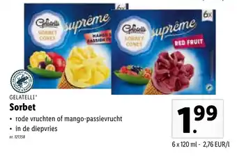 Lidl Gelatelli Sorbet aanbieding