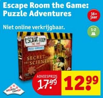 Kruidvat Escape room the game puzzle adventures aanbieding