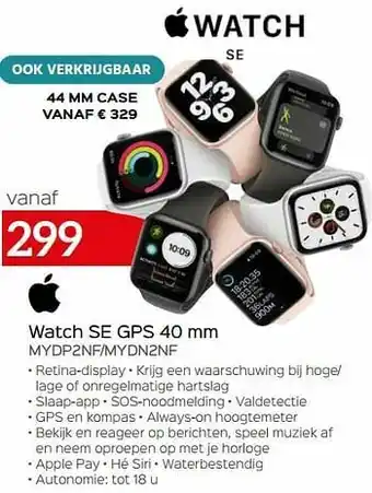 Apple watch se gps 40 mm mydp2nf-mydn2nf