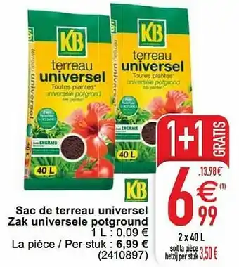 Sac de terreau universel zak universele potground