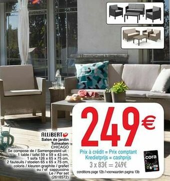 Cora Salon de jardin tuinsalon chicago aanbieding