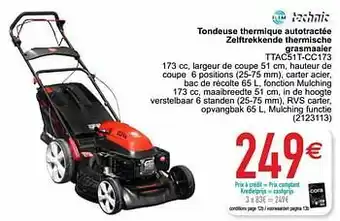 Cora Elem tondeuse thermique autotractée zelftrekkende thermische grasmaaier ttac51t- aanbieding