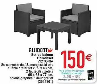 Cora Set de balcon balkonset victoria aanbieding
