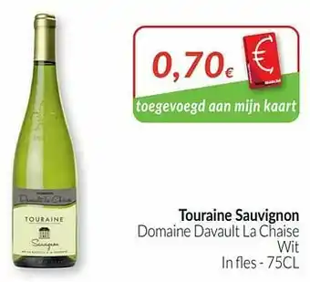 Intermarché Touraine sauvignon domaine davault la chaise wit aanbieding
