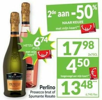 Intermarché Perlino prosecco brut of spumante rosato aanbieding