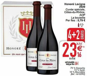 Cora Honoré lavigne 2020 cuvée spéciale, côtes-du-rhône, aop aanbieding